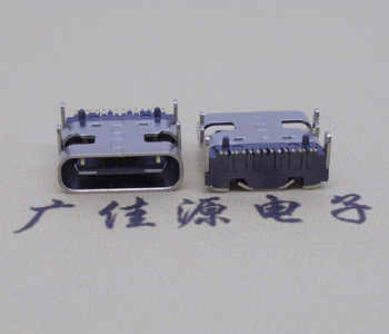 USB 3.1 單排16P貼板帶柱,Type-C母座四腳插板價格 USB 3.1 單排16P貼板帶柱,Type-C母座四腳插板價格