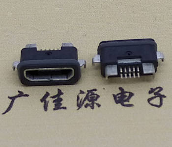 供應MICRO USB B型防水母座,帶防水膠圈/四腳沉2.0MM插板