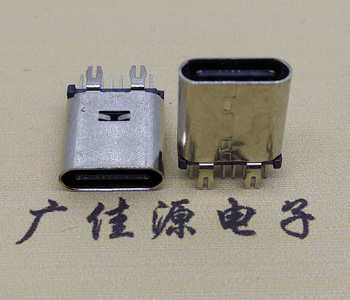 USB TYPE C直立式14P母座,四魚叉腳插板/端子DIP USB TYPE C直立式14P母座,四魚叉腳插板/端子DIP