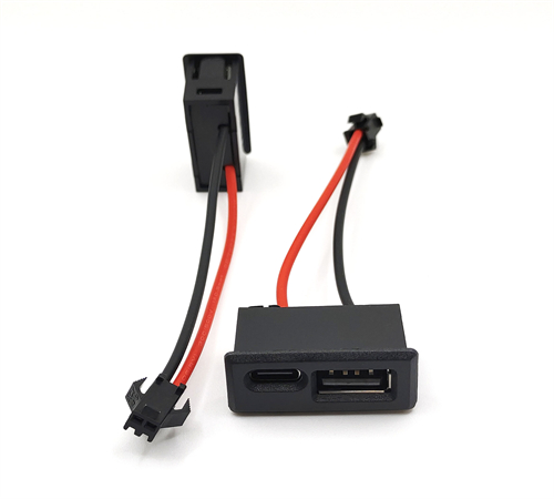 USB防水type-c雙用充電插口燈具玩具內置插頭typec電源口焊線母座